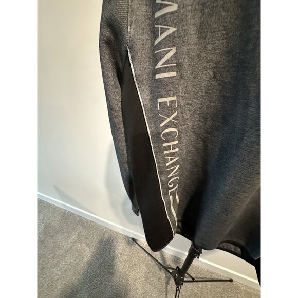 Armani Exchange Sweater Cardigan Men's Size L Full-Zip Gray Knit Jacket - Picture 10 of 12
